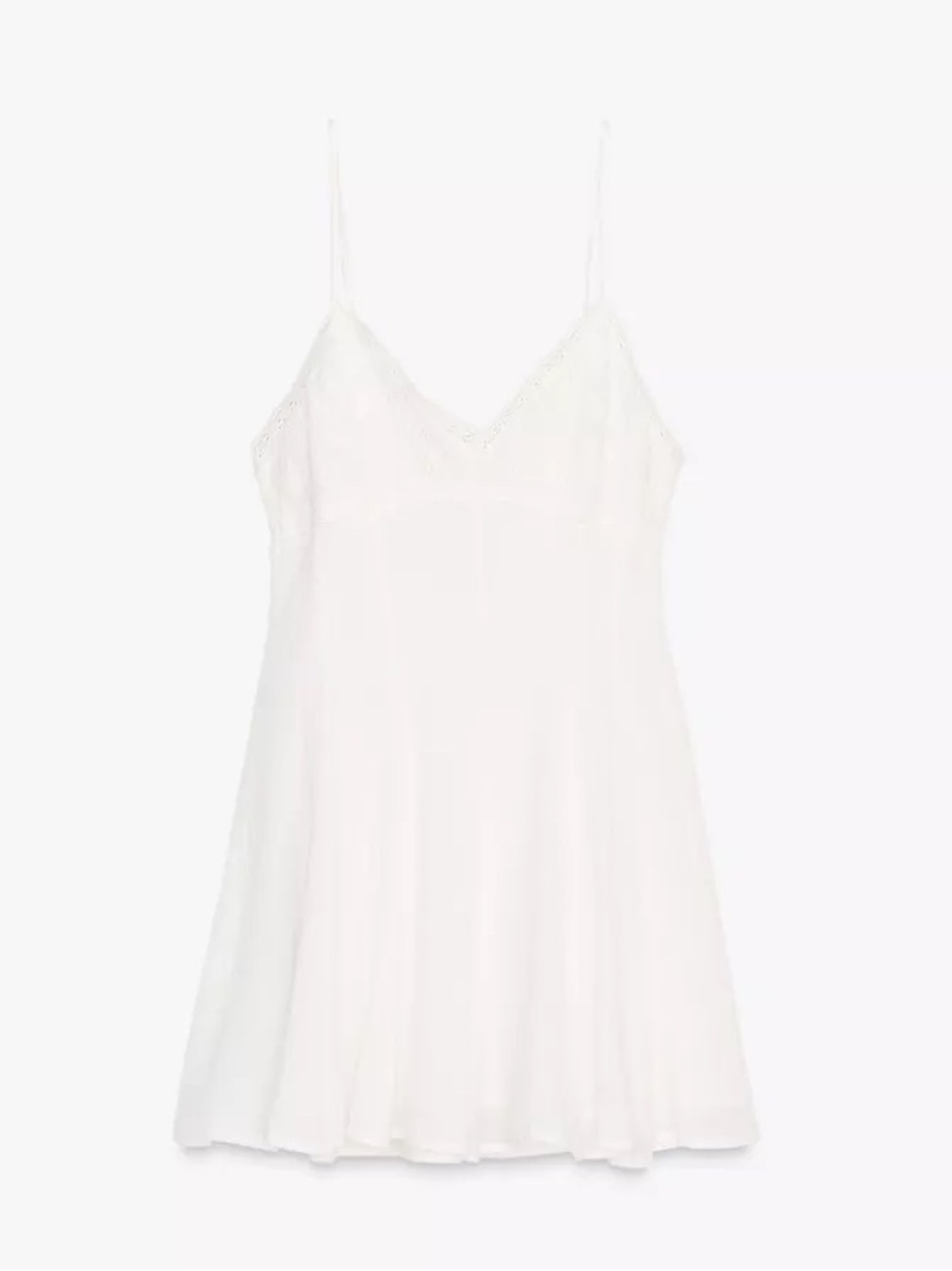 Zara White SHORT EMBROIDERED DRESS